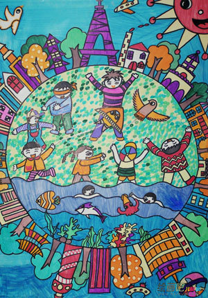 绿色家园儿童画 绿色家园儿童画