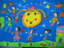 中秋节儿童画：中秋节现代诗歌