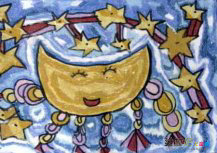 中秋节儿童画：中秋习俗