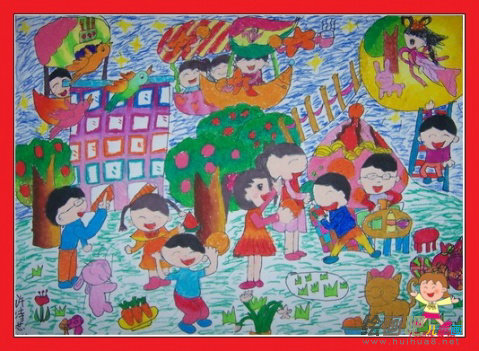 中秋节儿童画