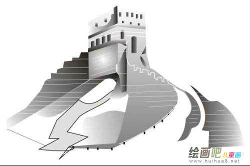 长城简笔画：击石燕鸣的传说