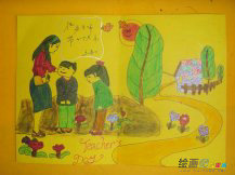 教师节儿童画：教师节诗歌