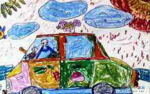 小汽车简笔画：北美车展