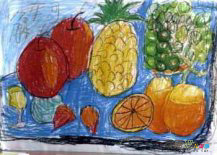 水果简笔画：菠萝