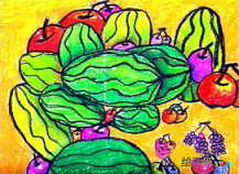 水果简笔画：西瓜