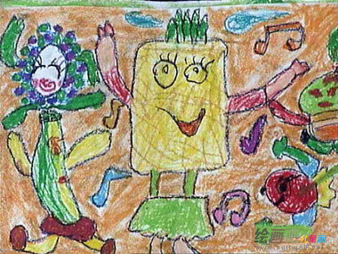 水果简笔画：菠萝分布状态