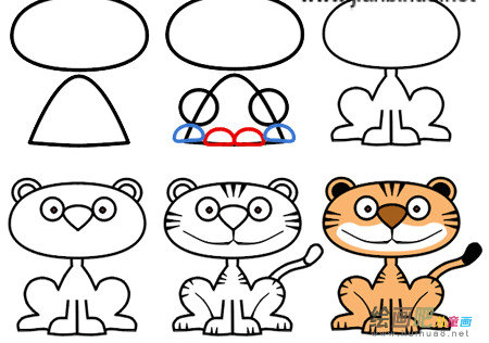 老虎简笔画 老虎简笔画