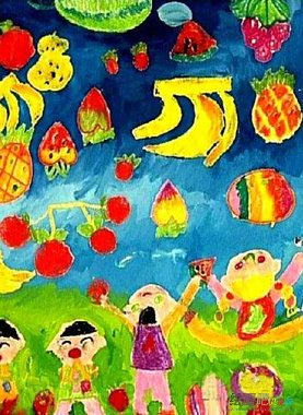 水果简笔画：樱桃