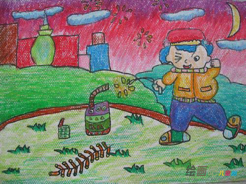 鞭炮简笔画：关于鞭炮的传说（三）