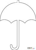 雨伞简笔画：透明伞
