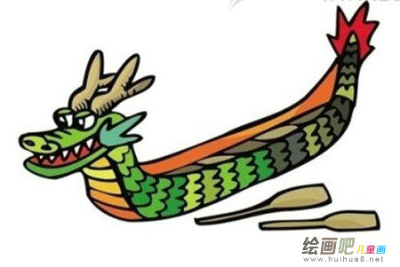 龙舟简笔画 龙舟简笔画