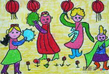 庆国庆儿童画：国庆两天游