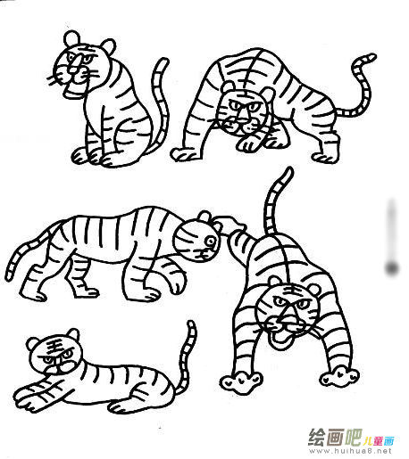 老虎简笔画 老虎简笔画