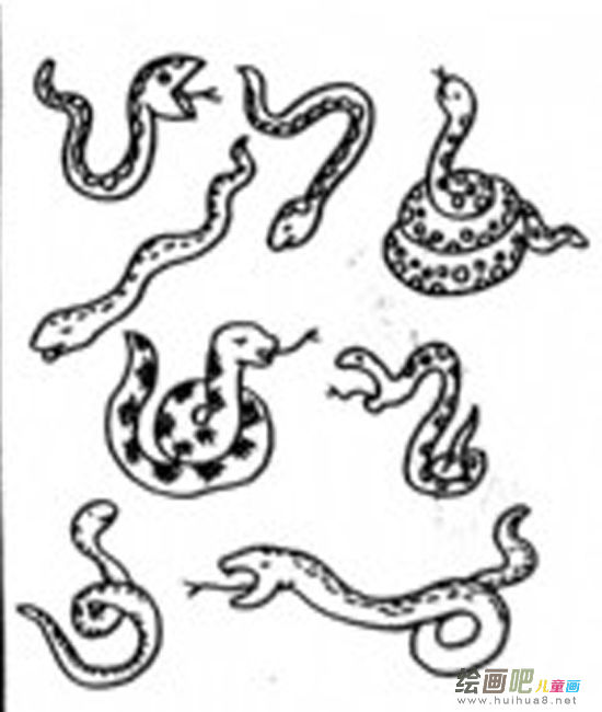 蛇的简笔画 蛇的简笔画