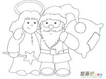 圣诞老人简笔画：驯鹿自由的溜达