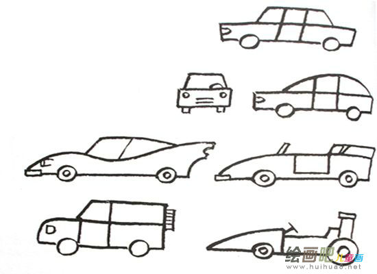 小汽车简笔画 小汽车简笔画