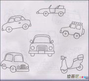 小汽车简笔画：专用汽车