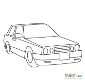 小汽车简笔画：普通运输汽车