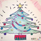圣诞树简笔画：美丽的圣诞树