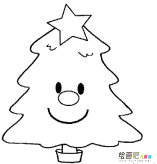 圣诞树简笔画：装饰这棵圣诞树