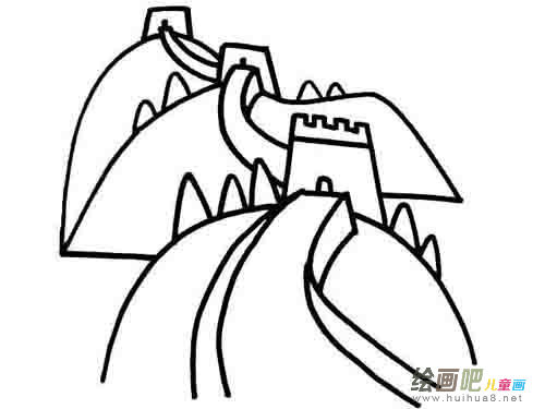 长城简笔画：八达岭长城
