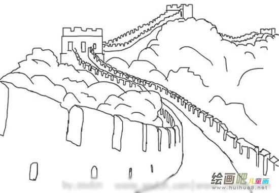 长城简笔画：八达岭长城