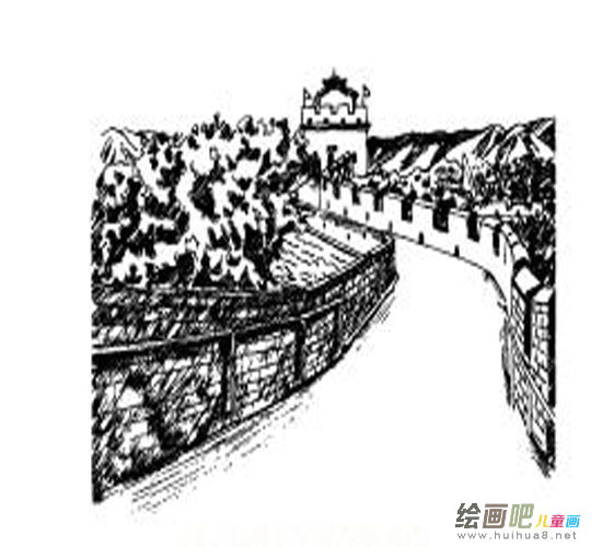 长城简笔画 长城简笔画