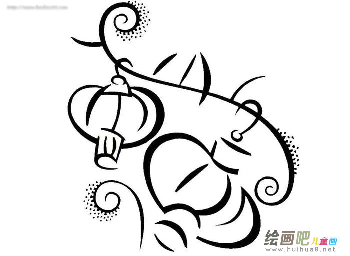 灯笼简笔画