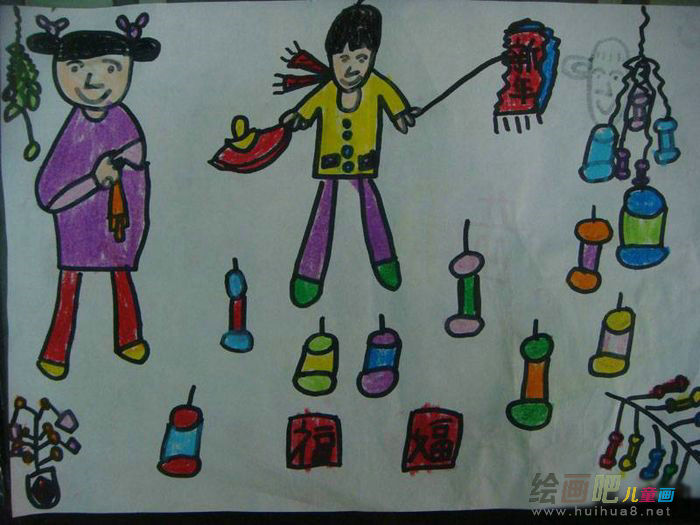 鞭炮简笔画 鞭炮简笔画