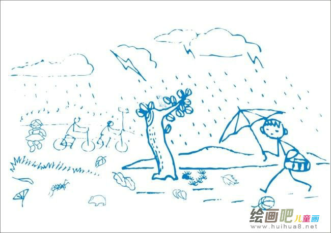 雨伞简笔画 雨伞简笔画