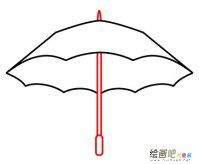 雨伞简笔画：我的新雨伞