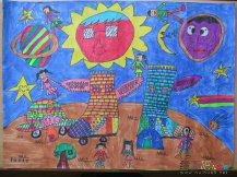 宇宙飞船简笔画：我在航天飞船上