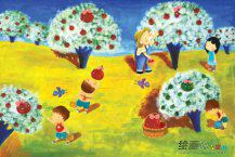 儿童画秋天：立秋