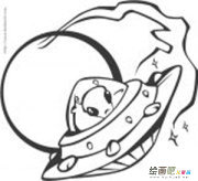 宇宙飞船简笔画：苍蝇与宇宙飞船