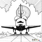 宇宙飞船简笔画：蓝猫遇到了宇宙飞船