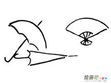 雨伞简笔画：我有一把红雨伞