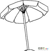 雨伞简笔画：送伞