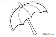 雨伞简笔画：老师的爱