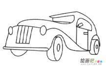 小汽车简笔画：小汽车