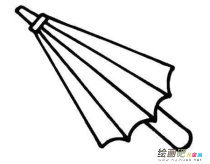 雨伞简笔画：一把雨伞