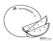 水果简笔画：橙子