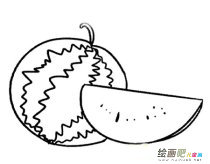 水果简笔画：西瓜