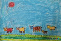 儿童画秋天：走进秋天