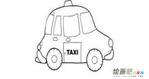小汽车简笔画：的士