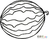 水果简笔画：西瓜