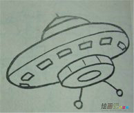 宇宙飞船简笔画：宇宙飞船的简笔画图片