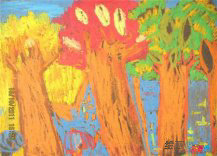 儿童画秋天：绵绵秋雨