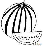 水果简笔画：大西瓜