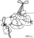 粽子简笔画：粽子画法