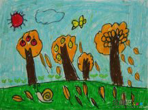 儿童画秋天：秋天的味道